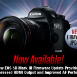 Nuevo firmware para la Canon EOS 5D Mark III, mejoras en vídeo y AF